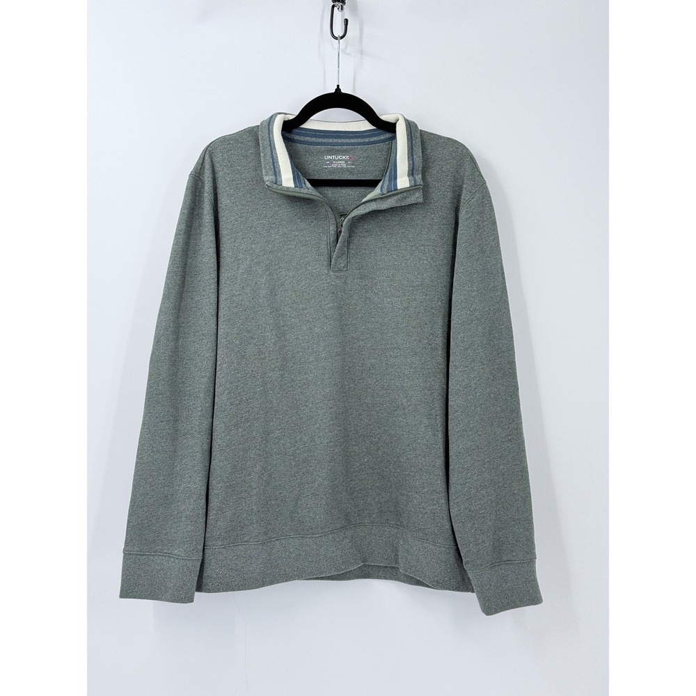 UNTUCKit Corral Mens sz XL Quarter Zip Pullover Sweater preppy heritage office